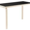 Aalto Tisch 80A (120 Cm) -Möbel & Dekoration 2222282 Aalto Table rectangular 80A legs and edge band birch top black linoleum preview 1280x1280