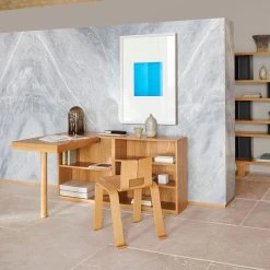 Nuage à Plots Bücherregal 1 -Möbel & Dekoration 6248 517 OMBRA TOKYO 536 Nuage a Plots LC16 TABLE DE TRAVAIL AVEC RAYONNAGES 1280x1280