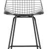 Wire Stool DKR -Möbel & Dekoration 7807464 Wire Chair Stool Medium 30 basic dark powder coated centre v fullbleed 1440x 1280x1280