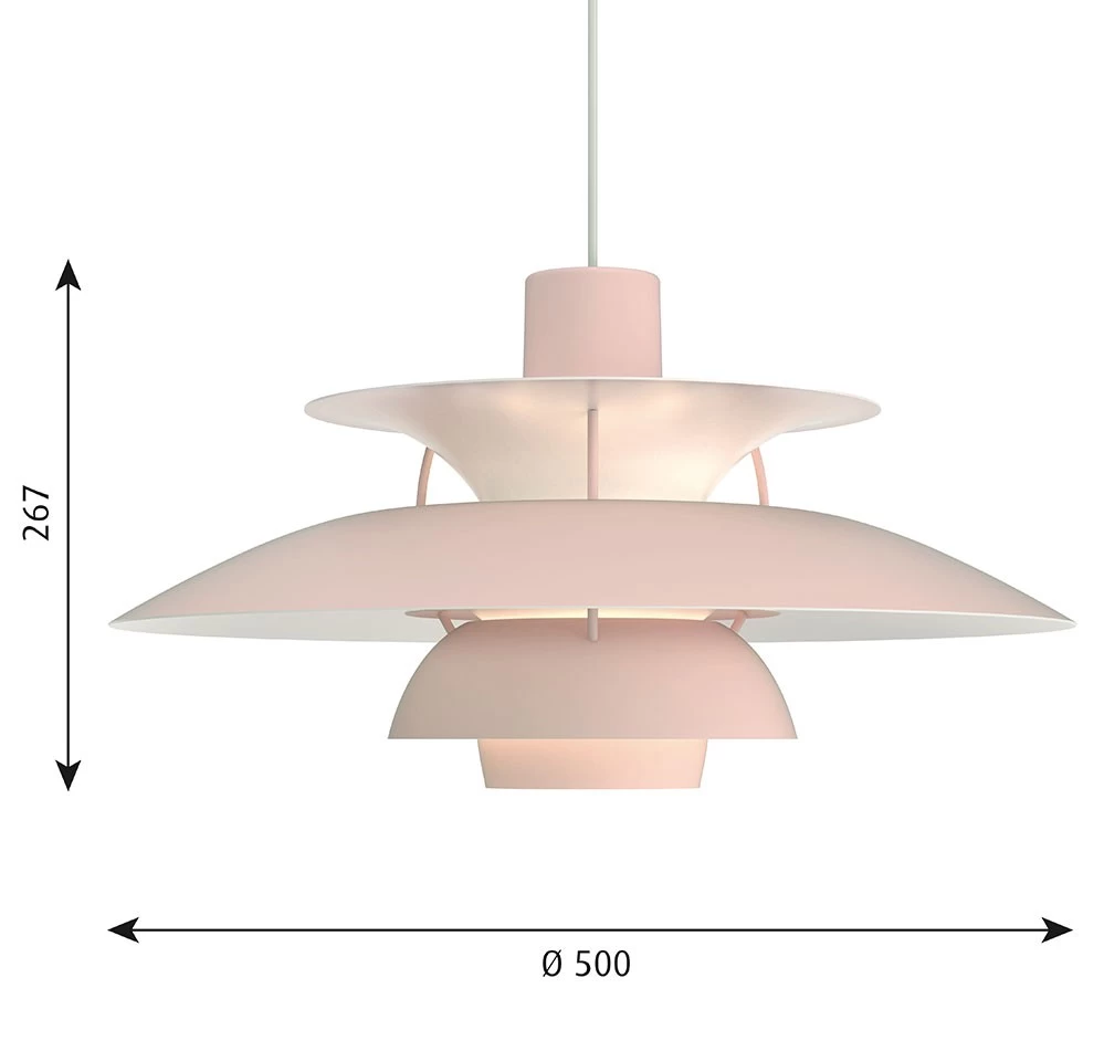 PH 5 Monochrome Pale Rose 4 PH 5 Monochrome Pale Rose - Image 2
