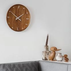 FJ Wanduhr ø 35 Cm -Möbel & Dekoration Architectmade FJ Clock Wall Clock Teak Wood Denmark Finn Juhl 1280x1280