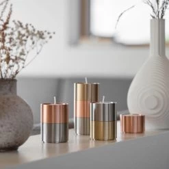 Trepas Teelichthalter -Möbel & Dekoration Architectmade Trepas Copper Brass Stainless Steel Candleholder Denmark Peter Karpf 4 1280x1280