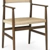 Arv Dining Arm Chair -Möbel & Dekoration ArvChairWithArmrest FumedOak WeavedBackrest WeavedSeat frontside 1280x1280