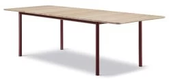 Plan Table (verlängerbar) -Möbel & Dekoration BO 6632 lightoakoil bordeauxlaquered ext v2 1280x1280