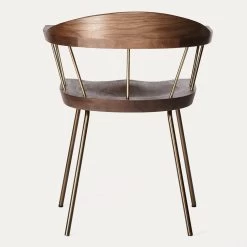 CB28 Spindle Chair 17 CB28 Spindle Chair -Möbel & Dekoration BassamFellows CB 28 Spindle Side Chair in solid Walnut and satin brass plate back credit MATTEO MEDNIOLA 1280x1280