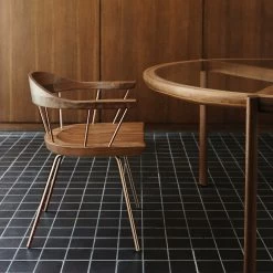 CB28 Spindle Chair 13 CB28 Spindle Chair -Möbel & Dekoration BassamFellows CB 28 Spindle Side Chair in solid Walnut and satin brass plate credit JAI ODELL 1280x1280