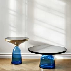 Bell Side Table -Möbel & Dekoration ClassiCon bell table brass black sapphire blue photo elias hassos 1280x1280