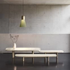 Matéria Long Table -Möbel & Dekoration ClassiCon materia coffee table materia long table bell light pendant lamp materia side table cut photo hassos 1280x1280 1