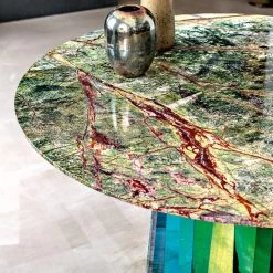Pli Dining Table -Möbel & Dekoration ClassiCon pli table marble green detail vase photo hassos 1280x1280