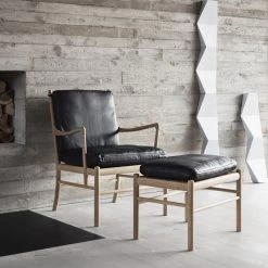 OW149 Colonial Chair -Möbel & Dekoration Colonial Chair Oak Black Leather 1280x1280 1