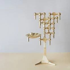 Stoff Nagel Kerzenständer (3er Set) -Möbel & Dekoration STOFF Nagel brass stand 1280x1280 1