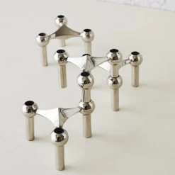 Stoff Nagel Kerzenständer (3er Set) -Möbel & Dekoration STOFF Nagel chrome recycled botanicals 1280x1280