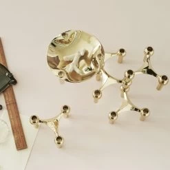 Stoff Kerzenständer -Möbel & Dekoration STOFF Nagel messing bowl ladies H 1280x1280