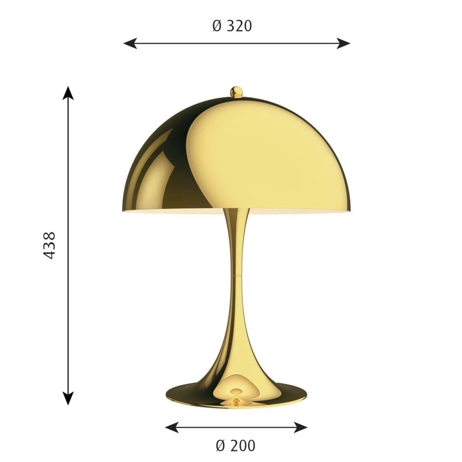 Panthella 320 Messing Tischleuchte 4 Panthella 320 Messing Tischleuchte - Image 2