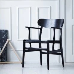 CH26 Arm Chair -Möbel & Dekoration Wegner CH26 oak black landscape 1280x1280