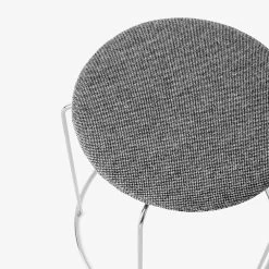 Panton Wire Stool -Möbel & Dekoration Wire Stool VP11 Stainless Steel w Hallingdal 126 Seat Pad Detail 1280x1280
