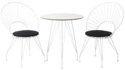 Desirée Gartentisch -Möbel & Dekoration desiree tisch und stuhl weiss mit stoffbezug dunkel01 3032 3 1280x1280