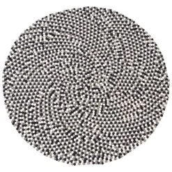 Filzteppich Confetti Schwarz-Weiß