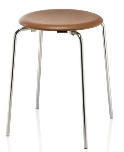 Dot Hocker Walnut Leather