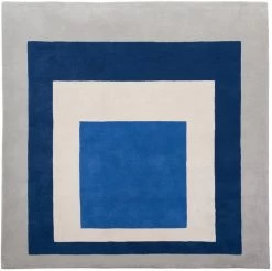 Homage To The Square Teppich Blue & White