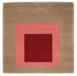Homage To The Square Teppich Brown & Red