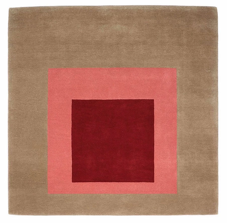 Homage To The Square Teppich Brown & Red 3 Homage To The Square Teppich Brown & Red