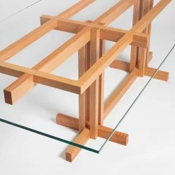 RK15 Dining Table -Möbel & Dekoration mid century modern Ray Kappe RK15 Dining Table in Red Oak Glass by Original in Berlin Germany 2020 7 1280x1280