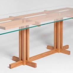 RK15 Dining Table -Möbel & Dekoration mid century modern Ray Kappe RK15 Dining Table in Red Oak Glass by Original in Berlin Germany 2020 8 1280x1280