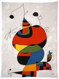 Wandteppich Femme, Oiseau, Étoile