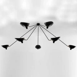 Mouille Deckenspinne 7 Bras Fixes